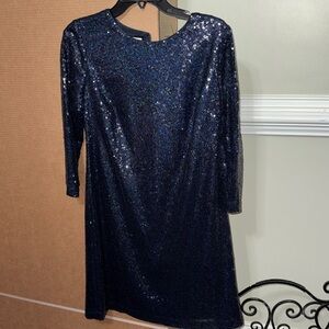 Donna Morgan Midnight Blue Sequin Dress